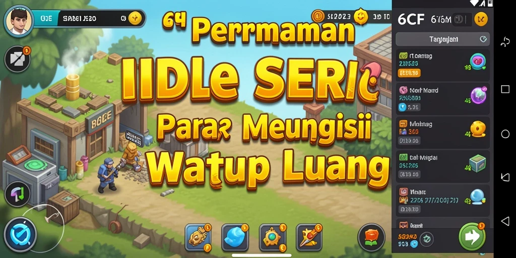 Tangkapan layar game 6CF menampilkan gameplay Idle yang menarik.