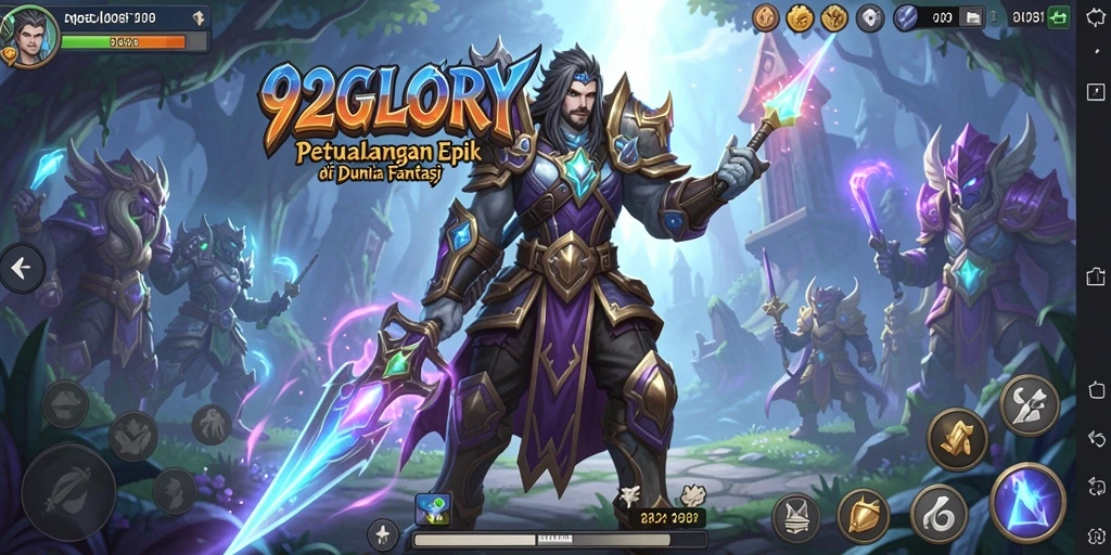 Tampilan gameplay menarik dari 92GLORY di dunia fantasi.