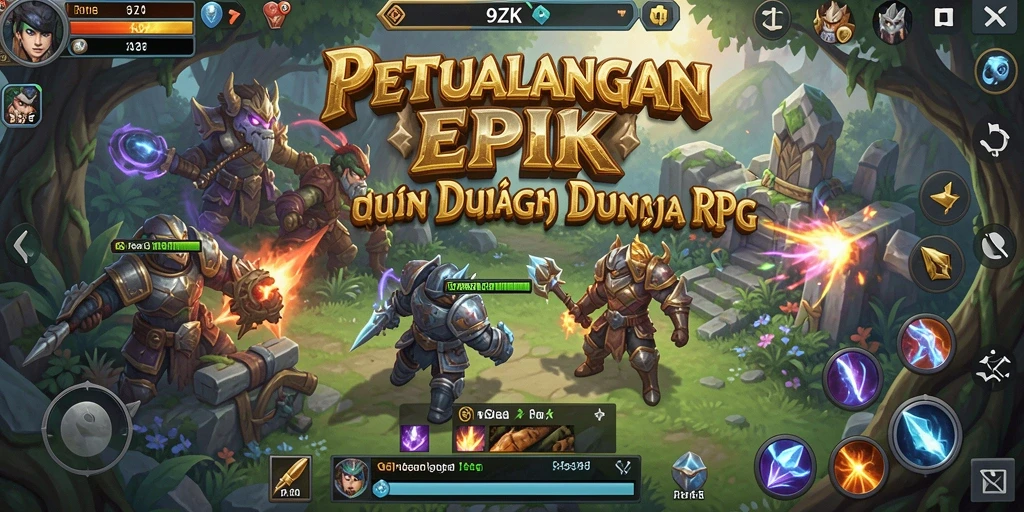 Tampilan gameplay <strong>9ZK</strong> yang memukau dalam dunia RPG yang luas.