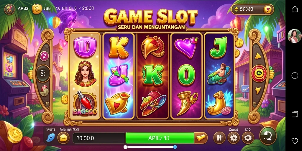 Tampilan gameplay API33 dengan berbagai mesin slot yang menarik.
