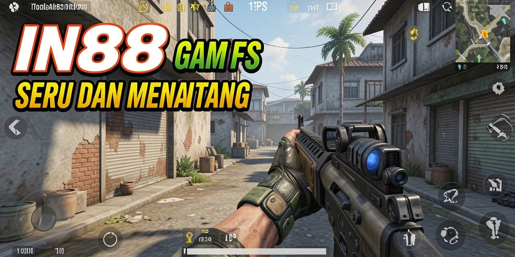 Tampilan gameplay mendebarkan dari IN88 FPS.