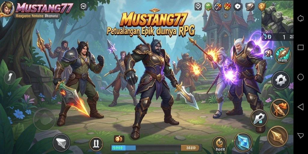Tampilan gameplay epik dari MUSTANG77 di dunia RPG.