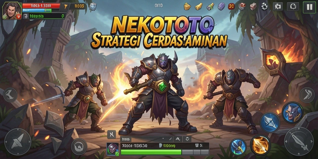 Tampilan gameplay menegangkan dari NEKOTOTO yang penuh strategi.