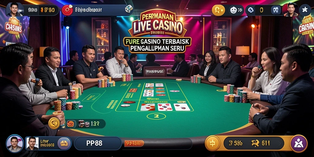 Tampilan menarik dari gameplay Live Casino di PP88.