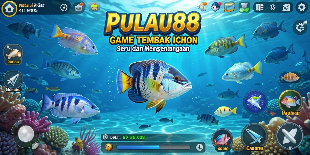 Tampilan gameplay PULAU88 yang seru saat menembak ikan.