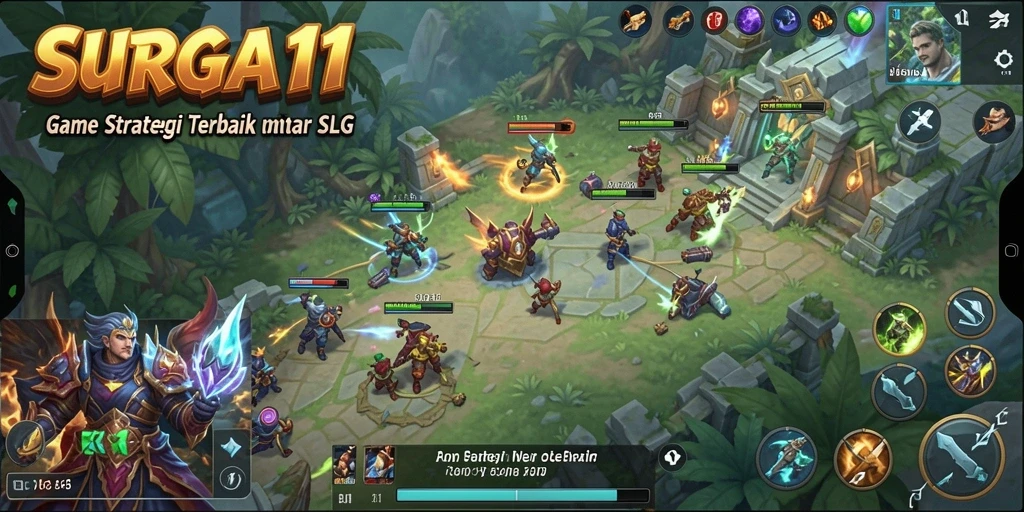 Tampilan gameplay SURGA11 yang menggugah selera strategis.