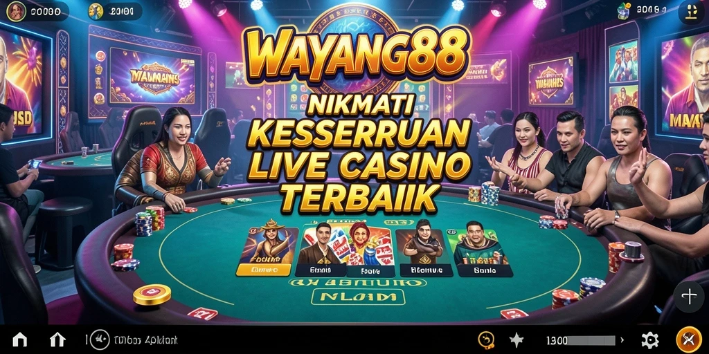 Tampilan menarik gameplay Live Casino WAYANG88 dengan dealer langsung.